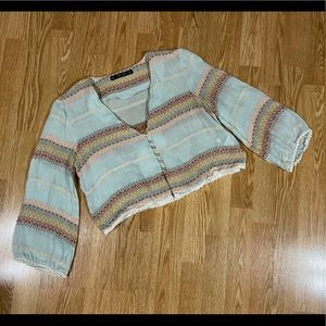 Zara Multicolor Striped Crop Top